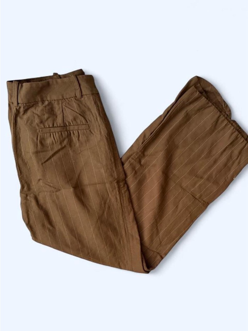 Zara Brown Pinstripe Woman Dress Pants
